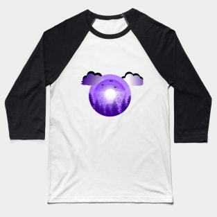 Night forest vector art Baseball T-Shirt